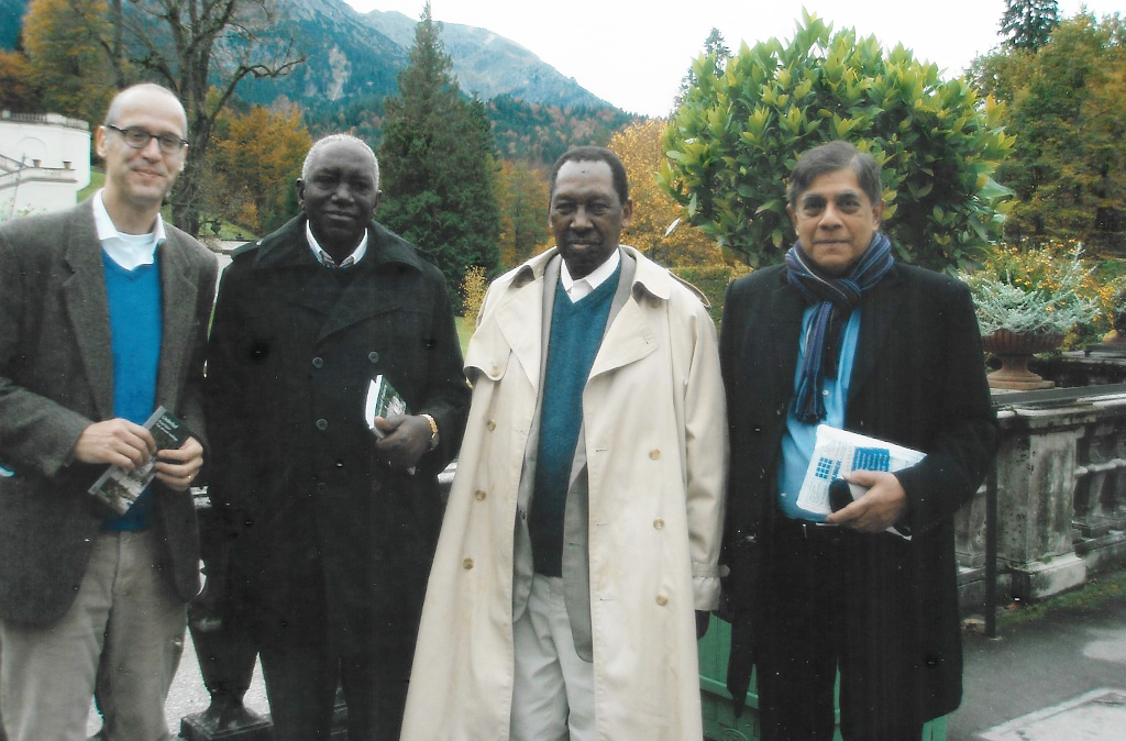 Seventh Meeting, Garmisch-Partenkirchen 2012: Dr Oliver Stolpe (UNODC), Hon. B.A.Samatta, Chief Justice of Tanzania, Hon. M.L. Uwais, Chief Justice of Nigeria, Dr Nihal Jayawickrama